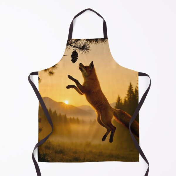 Item preview, Jumping Fox Reaching for a Pinecone designed and sold by ART-POD-PL.