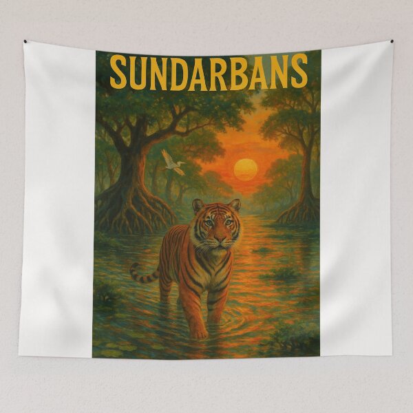 Item preview, Royal Bengal Tiger in the Sundarbans Mangrove Forest designed and sold by Places On Earth.