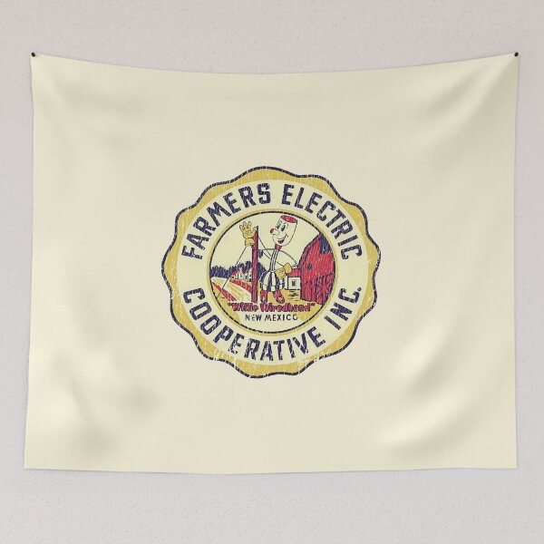 Item preview, Vintage New Mexico Farmers Cooperative 1950s-60s - Aged, hard working farmer print. designed and sold by retropetrol.