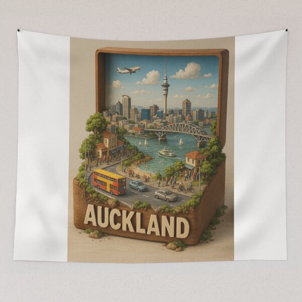 Item preview, Auckland Cityscape with Sky Tower and Harbour Bridge designed and sold by Places On Earth.