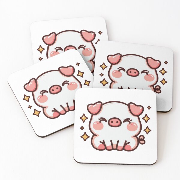 Item preview, Cute Kawaii Pig – Adorable Cartoon Pig Art designed and sold by SketchOnScreen.