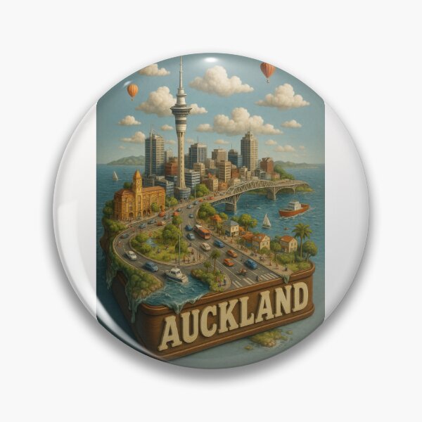 Item preview, Sky Tower and Harbour Bridge in Auckland New Zealand designed and sold by Places On Earth.