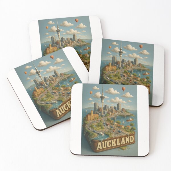 Item preview, Sky Tower and Harbour Bridge in Auckland New Zealand designed and sold by Places On Earth.