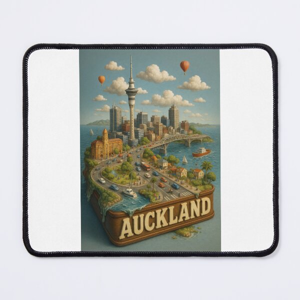 Item preview, Sky Tower and Harbour Bridge in Auckland New Zealand designed and sold by Places On Earth.