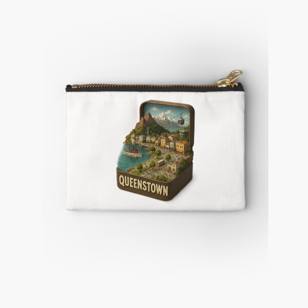Item preview, Queenstown New Zealand with Lake Wakatipu and Skyline Gondola designed and sold by Places On Earth.