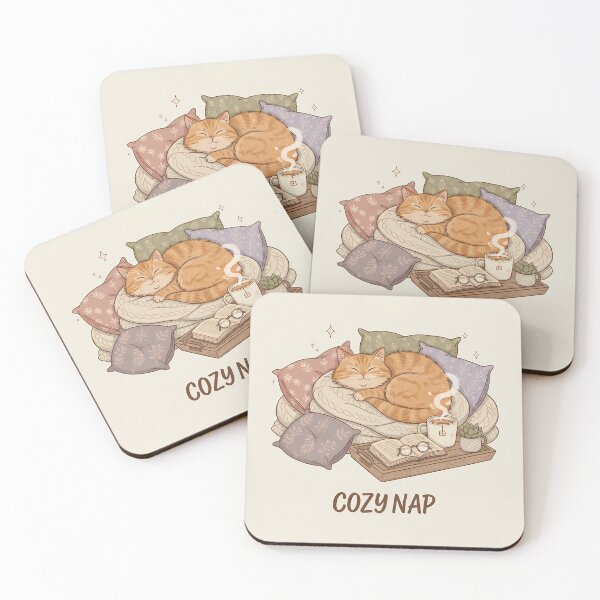 Item preview, Cozy Cat Nap Hygge Reading Corner Art designed and sold by DESIGNPP.
