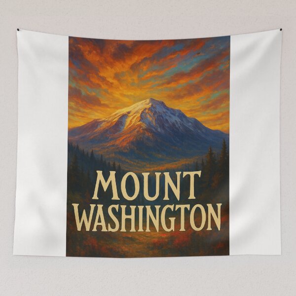 Item preview, Mount Washington New Hampshire with Glowing Sunset Sky designed and sold by Places On Earth.
