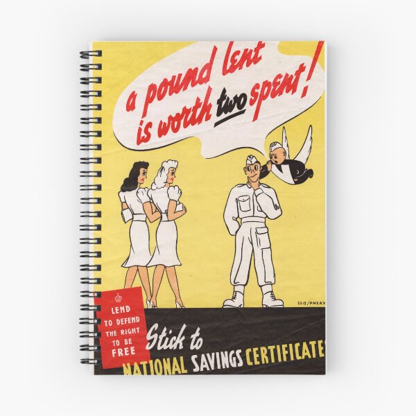 Item preview, Vintage WWII British Poster | National Savings Art | Propaganda Print | A Pound Lent Worth Two Spent | Edgar Longman Art designed and sold by artofuniverse.