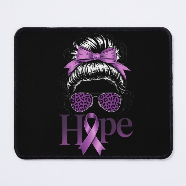 Item preview, Bleached Hope Messy Bun Leopard Pancreatic Cancer Awareness designed and sold by savrmiller.