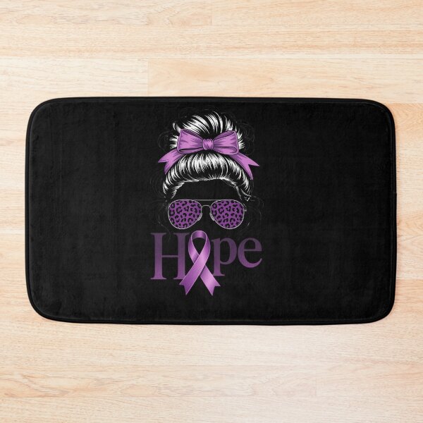 Item preview, Bleached Hope Messy Bun Leopard Pancreatic Cancer Awareness designed and sold by savrmiller.
