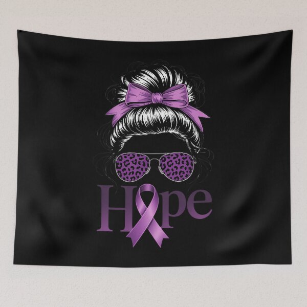 Item preview, Bleached Hope Messy Bun Leopard Pancreatic Cancer Awareness designed and sold by savrmiller.