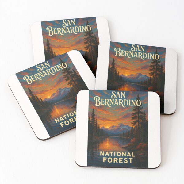 Item preview, Sunset Over San Bernardino Mountains and Alpine Lake designed and sold by Places On Earth.