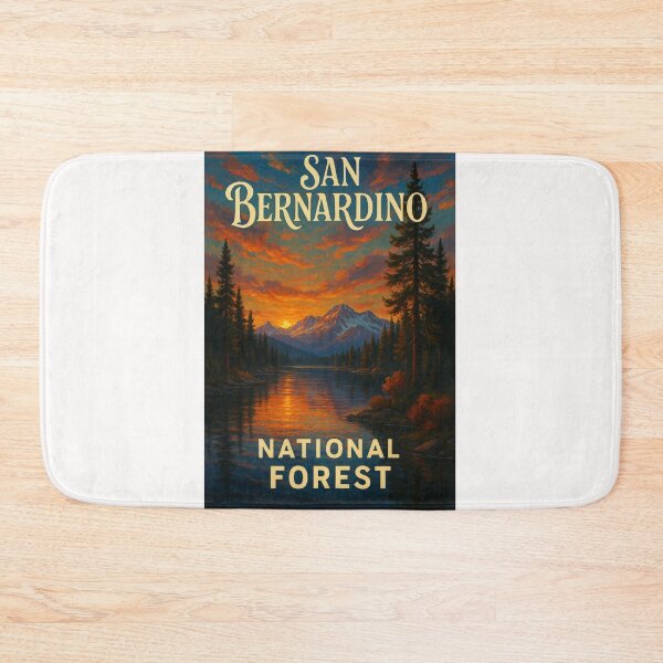 Item preview, Sunset Over San Bernardino Mountains and Alpine Lake designed and sold by Places On Earth.
