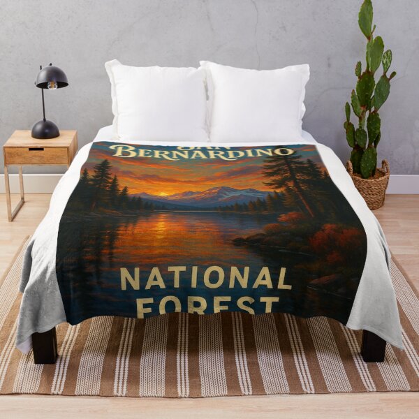 Item preview, Sunset Over San Bernardino Mountains and Alpine Lake designed and sold by Places On Earth.