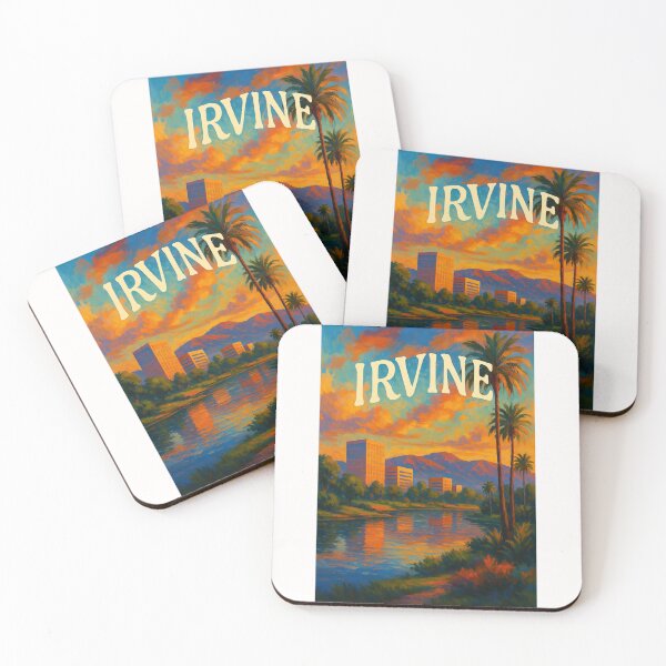 Item preview, Irvine California Skyline with Santa Ana Mountains and Sunset designed and sold by Places On Earth.