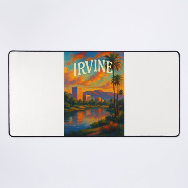 Item preview, Irvine California Skyline with Santa Ana Mountains and Sunset designed and sold by Places On Earth.