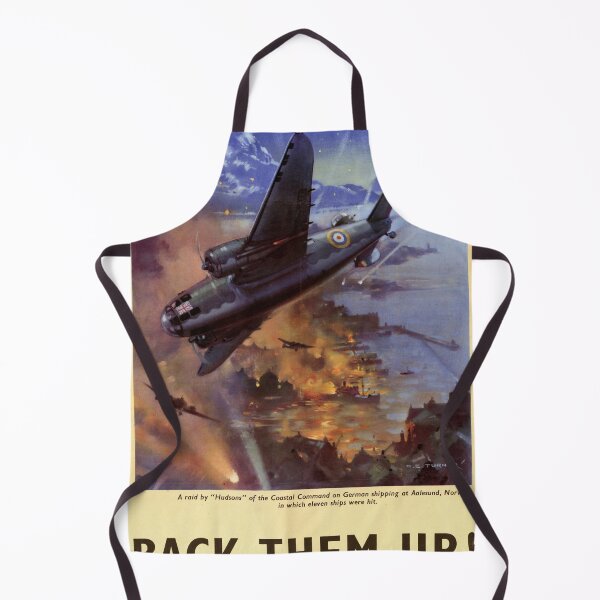 Item preview, WWII Propaganda Art Poster | Back Them Up | C.E. Turner Artwork | British Hudsons Raid in Norway | Coastal Command designed and sold by artofuniverse.
