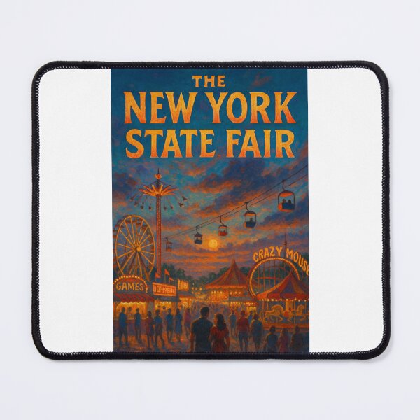 Item preview, New York State Fair at Dusk with Ferris Wheel and Rides designed and sold by Places On Earth.