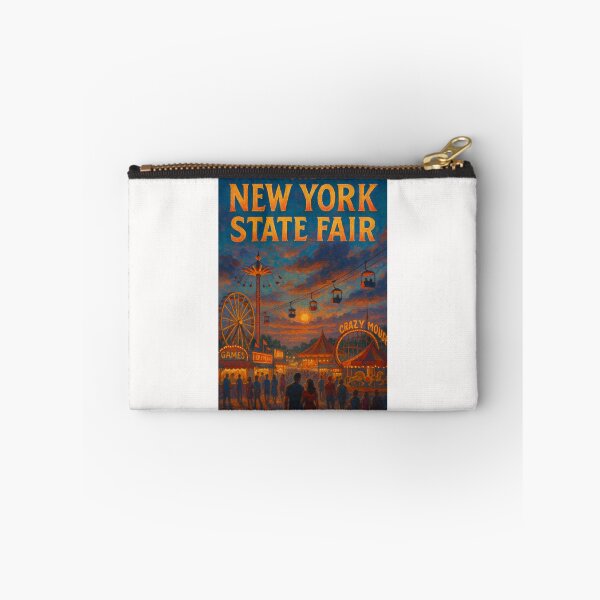 Item preview, New York State Fair at Dusk with Ferris Wheel and Rides designed and sold by Places On Earth.