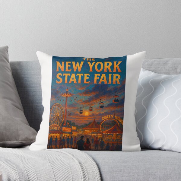 Item preview, New York State Fair at Dusk with Ferris Wheel and Rides designed and sold by Places On Earth.