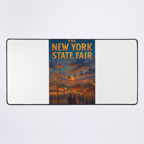 Item preview, New York State Fair at Dusk with Ferris Wheel and Rides designed and sold by Places On Earth.