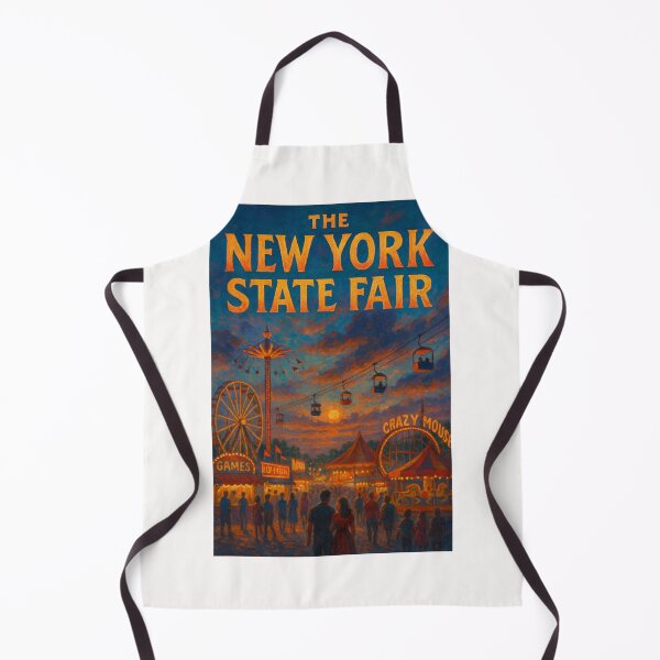 Item preview, New York State Fair at Dusk with Ferris Wheel and Rides designed and sold by Places On Earth.