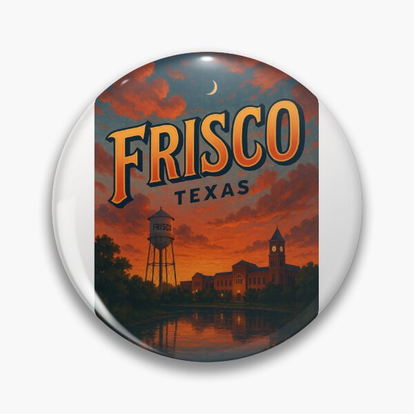 Item preview, Frisco Texas Sunset with Historic Water Tower and City Hall designed and sold by Places On Earth.