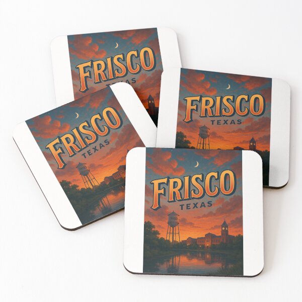 Item preview, Frisco Texas Sunset with Historic Water Tower and City Hall designed and sold by Places On Earth.