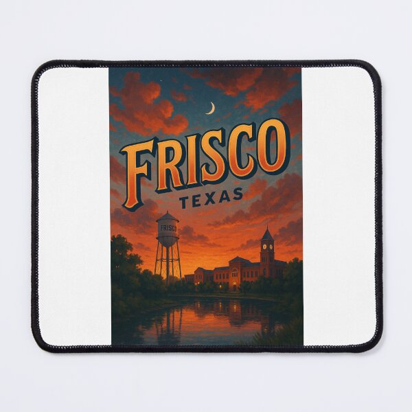 Item preview, Frisco Texas Sunset with Historic Water Tower and City Hall designed and sold by Places On Earth.