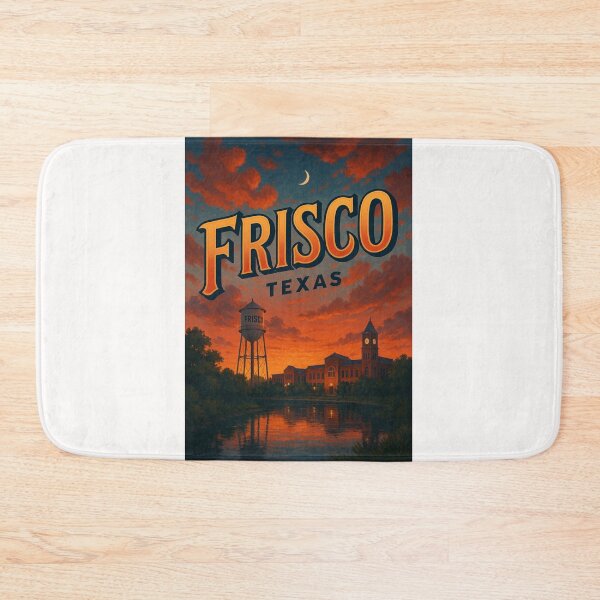 Item preview, Frisco Texas Sunset with Historic Water Tower and City Hall designed and sold by Places On Earth.