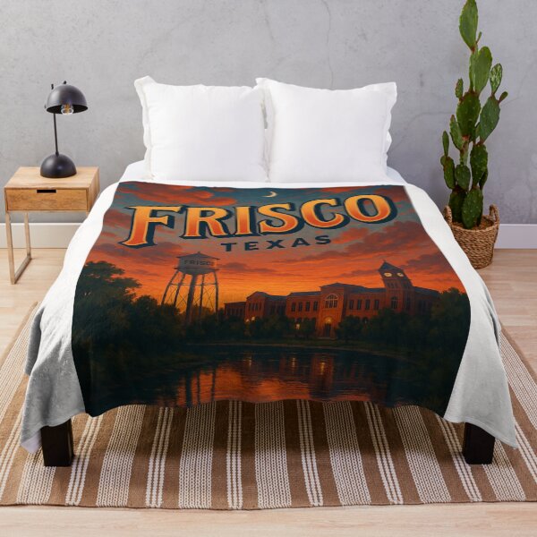 Item preview, Frisco Texas Sunset with Historic Water Tower and City Hall designed and sold by Places On Earth.