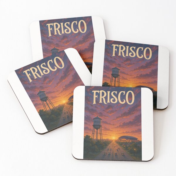 Item preview, Sunset Over Frisco Texas with Water Tower and Arena designed and sold by Places On Earth.