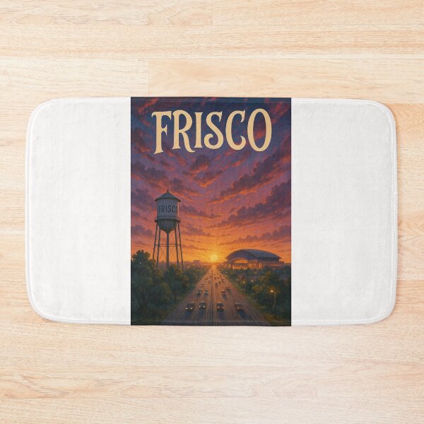 Item preview, Sunset Over Frisco Texas with Water Tower and Arena designed and sold by Places On Earth.