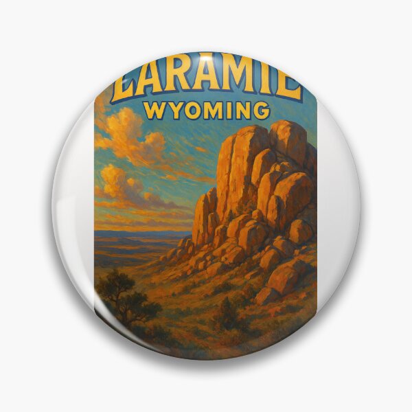 Item preview, Laramie Wyoming with Vedauwoo Rock Formations at Golden Hour designed and sold by Places On Earth.