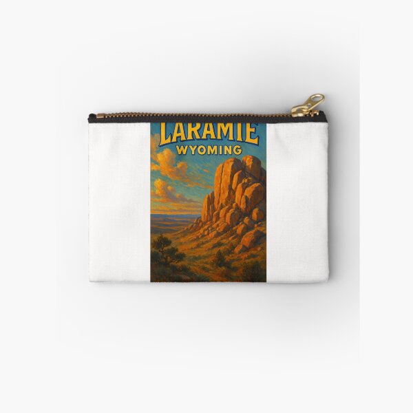 Item preview, Laramie Wyoming with Vedauwoo Rock Formations at Golden Hour designed and sold by Places On Earth.
