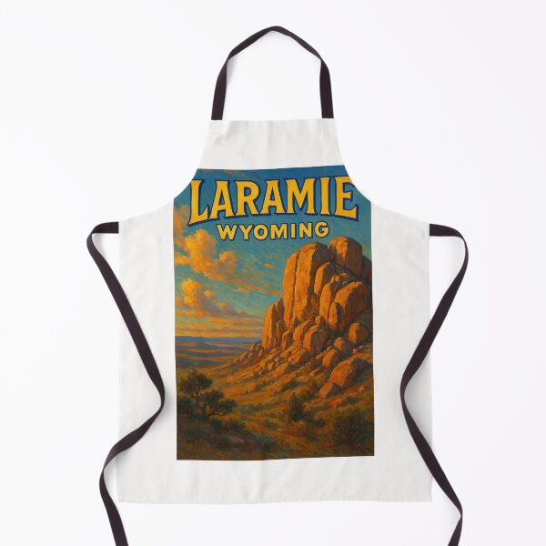 Item preview, Laramie Wyoming with Vedauwoo Rock Formations at Golden Hour designed and sold by Places On Earth.