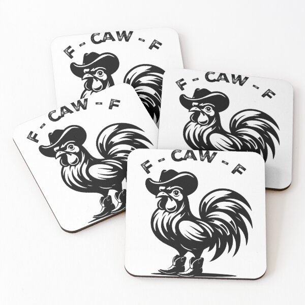 Item preview, F-Caw-F Funny Chicken Humor F-Caw-F Quote Rooster designed and sold by gear-posters.