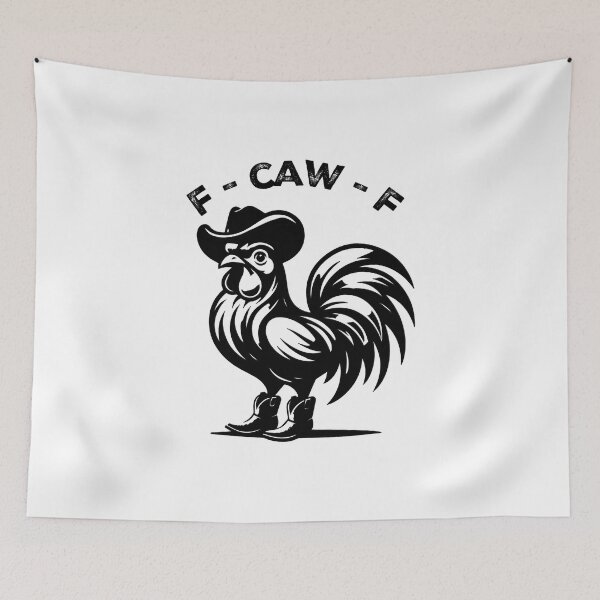 Item preview, F-Caw-F Funny Chicken Humor F-Caw-F Quote Rooster designed and sold by gear-posters.