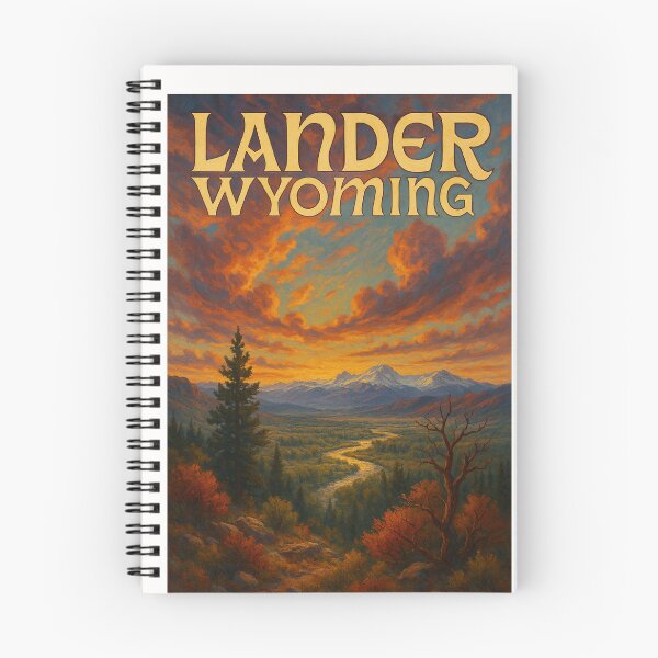 Item preview,  Lander Wyoming with River Valley and Wind River Mountains at Sunset designed and sold by Places On Earth.