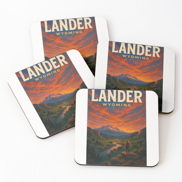 Item preview, Hiker Overlooking Wind River Range in Lander Wyoming at Sunset designed and sold by Places On Earth.