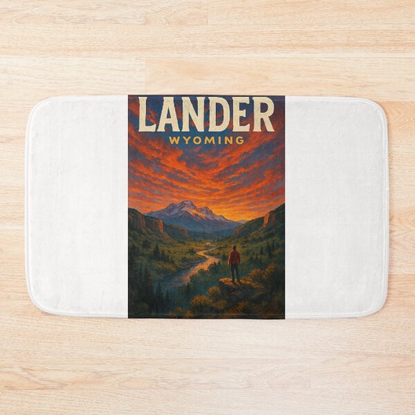Item preview, Hiker Overlooking Wind River Range in Lander Wyoming at Sunset designed and sold by Places On Earth.
