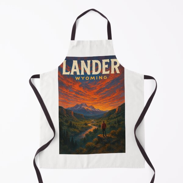 Item preview, Hiker Overlooking Wind River Range in Lander Wyoming at Sunset designed and sold by Places On Earth.