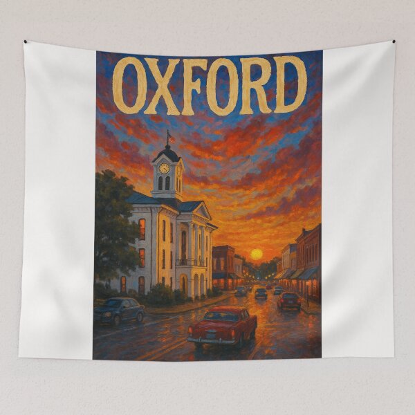 Item preview, Oxford Mississippi Courthouse Square at Sunset designed and sold by Places On Earth.