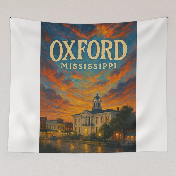 Item preview, Sunset Over Lafayette County Courthouse in Oxford Mississippi designed and sold by Places On Earth.