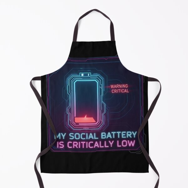 Item preview, My Social Battery is Critically Low designed and sold by FadedWorkshop.