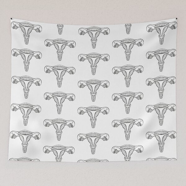 Item preview, uterus black and white designed and sold by alina-k-design.