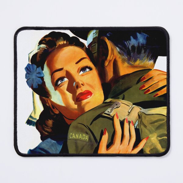 Item preview, Vintage Canadian WWII Propaganda Poster | Buy Victory Bonds | Emotional Art Print | Romantic Soldier & Woman Embrace designed and sold by artofuniverse.