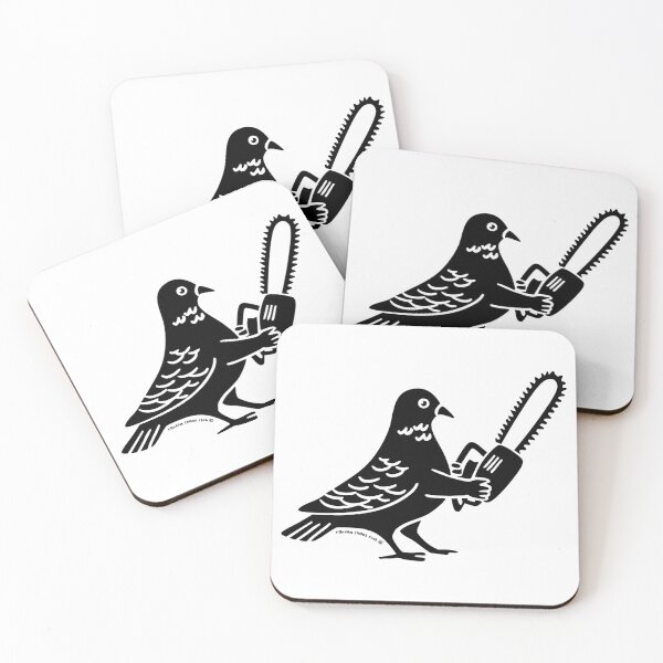 Item preview, Cursed Dove – Unhinged Bird Design | Black Humor & Absurd Chaos Art designed and sold by idgafstudio.ch.