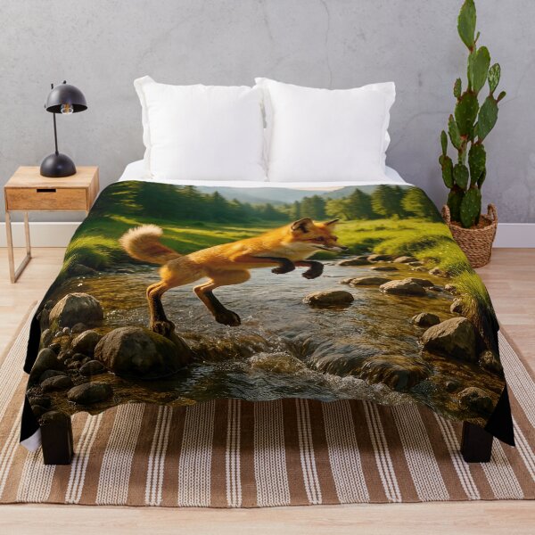 Item preview, Fox Crossing a Stream designed and sold by ART-POD-PL.