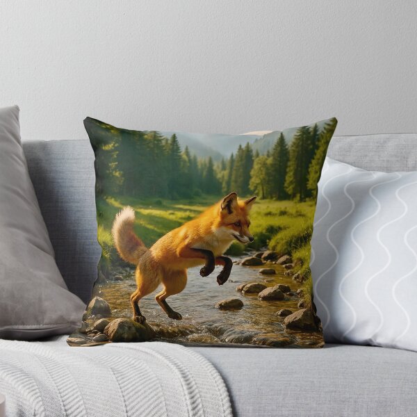 Item preview, Fox Crossing a Stream designed and sold by ART-POD-PL.